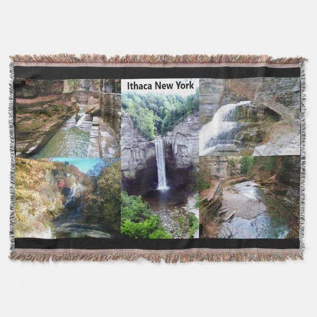 WASSERFALLS VON ITHACA NEW YORK werfen Decke (Vorderseite)