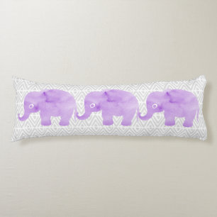 Wasserfarbe 3 Elefanten Shibori Primitive Zickzack Seitenschläferkissen