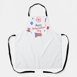 Wasserfarbe 4. Juli Party zum Unabhängigkeitstag Schürze