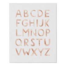 Wasserfarbe abc Kinder Alphabet. Kinderzimmer Baby