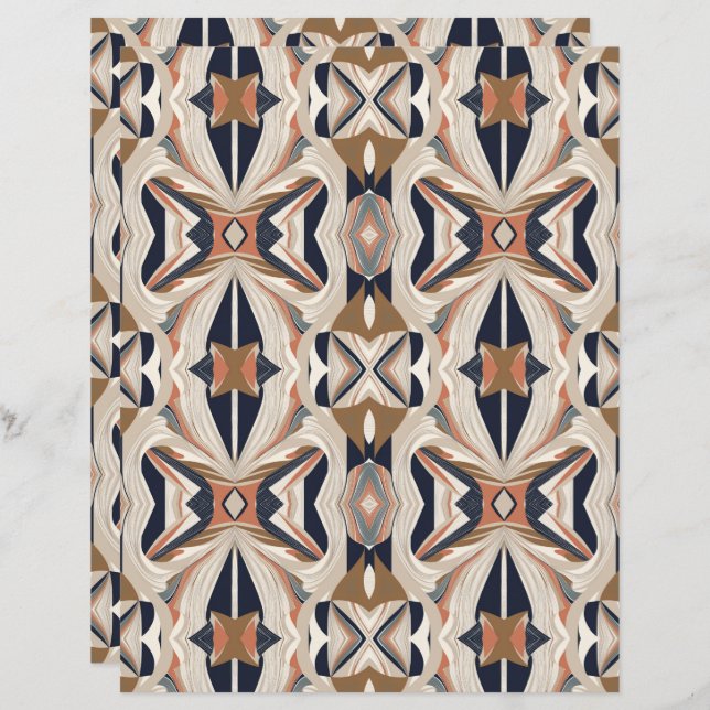 Wasserfarbe Abstrakt 14 Scrapbook Papier (Vorne/Hinten)