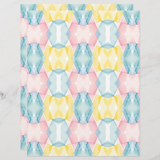 Wasserfarbe Abstrakt 28 Scrapbook Paper (Vorne/Hinten)