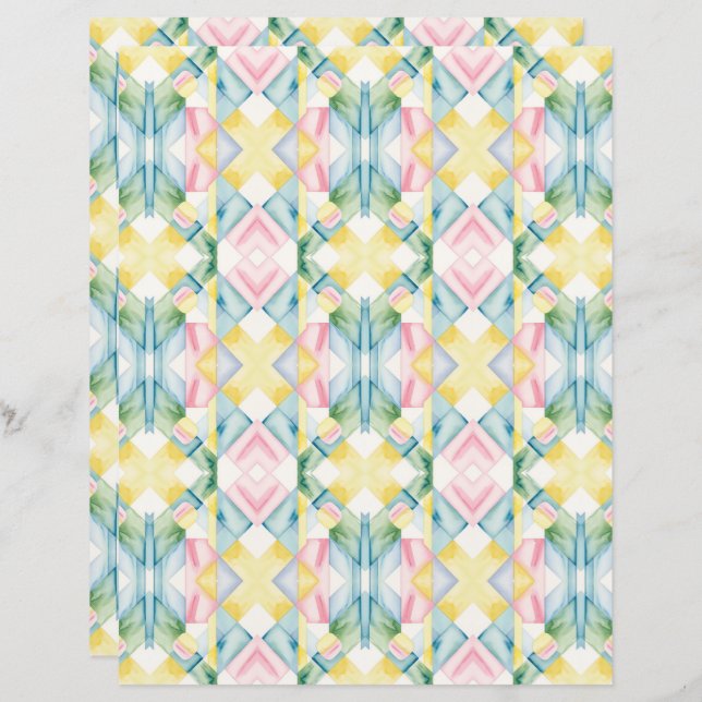Wasserfarbe Abstrakt 29 Scrapbook Paper (Vorne/Hinten)