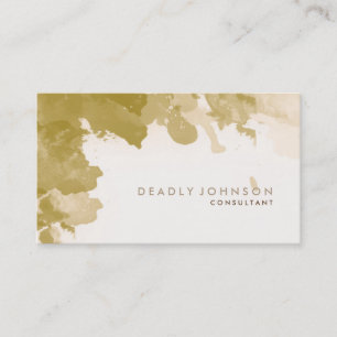 Wasserfarbe Abstrakt Elegant Cool Multi-Farb-braun Visitenkarte
