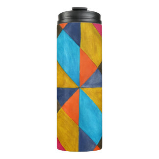 Wasserfarbe abstrakt kreatives Design. Thermosbecher