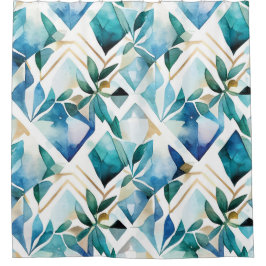 Wasserfarbe Abstrakt Rustikale Bohemische Duschvor Duschvorhang