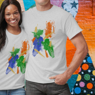 Wasserfarbe Abstrakt T-Shirt
