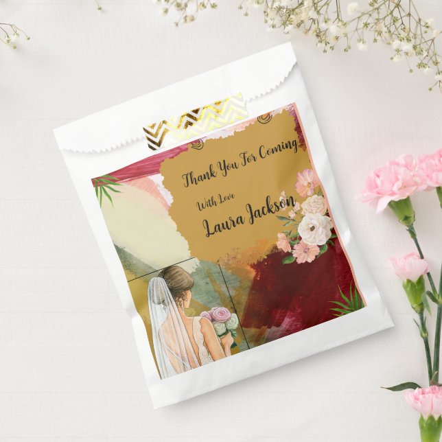 Wasserfarbe abstrakte Brautdusche Geschenktütchen (Versiegelt)