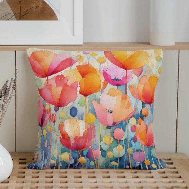 Wasserfarbe Abstrakte Petalwiedergabe Kissen (Von Creator hochgeladen)