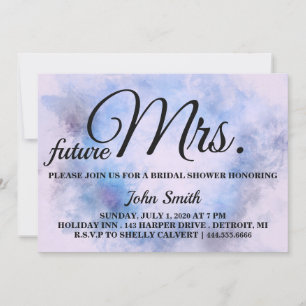 Wasserfarbe Abstraktes Brautparty Zukunft Frau Einladung