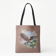 Wasserfarbe Adler Gerahmt Bouquet