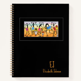 Wasserfarbe, afrikanische Art Herz Erwärmung Tanz Notizbuch