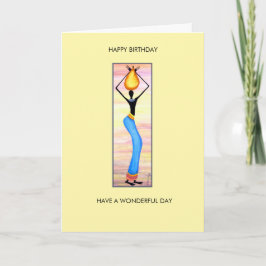 Wasserfarbe, afrikanische Kunst Elegante Frau Gebu Karte