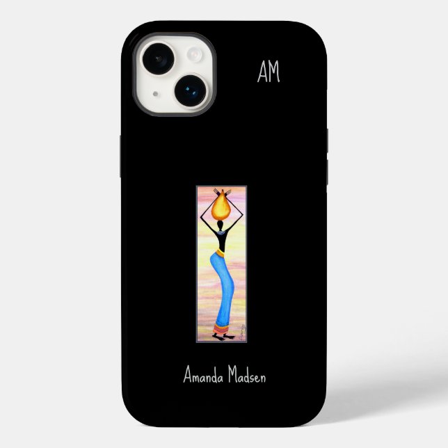Wasserfarbe, afrikanische Kunst, Kokosölverkäufer Case-Mate iPhone Hülle (Rückseite)