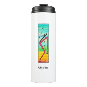 Wasserfarbe, afrikanische Kunst, tricky afrikanisc Thermosbecher