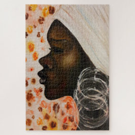 Wasserfarbe - afrikanische Schönheit - Größe wähle Puzzle