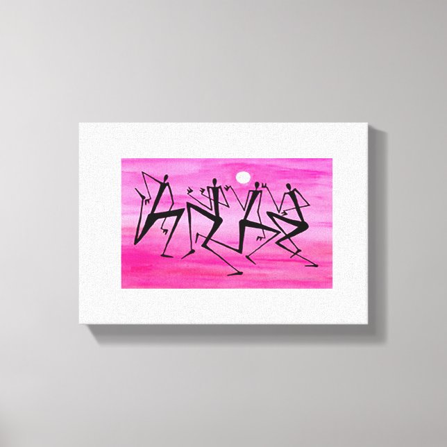 Wasserfarbe, afrikanischer Art Magischer Sonnentag Leinwanddruck (Vorderseite)