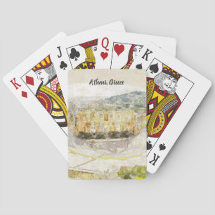Wasserfarbe Alte Theater Athens Poker Cards Spielkarten