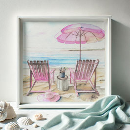 Wasserfarbe an der Küste 2 Fotodruck