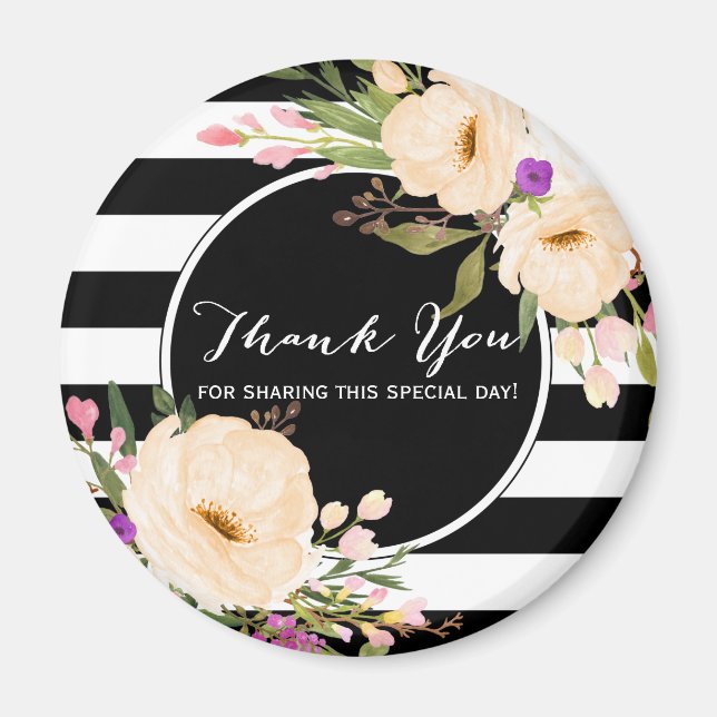 Wasserfarbe Anemone Blooms Danke Magnet (Vorne)