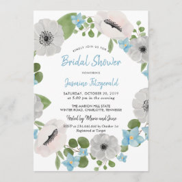 Wasserfarbe Anemonen Blumenregen | BRAUTPARTY Einladung
