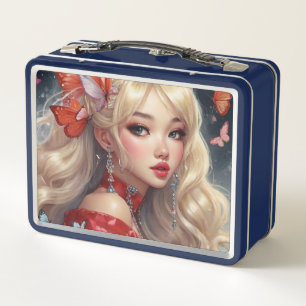 Wasserfarbe Anime Metal Lunchbox