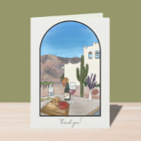 Wasserfarbe Argentinien Salta Faltschachtel Danke