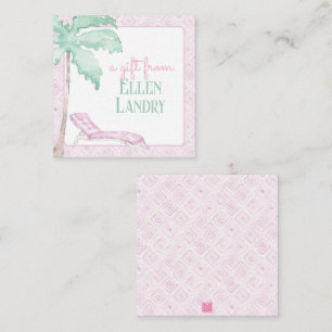 Wasserfarbe Art Deco Palm Beach Unterkunft Mitteilungskarte