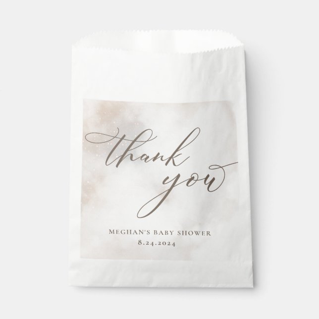 Wasserfarbe auf Cloud 9 Babydusche Geschenktütchen (Vorderseite)