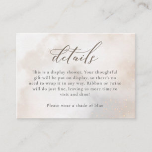 Wasserfarbe auf Cloud 9 Details Dusche Begleitkarte