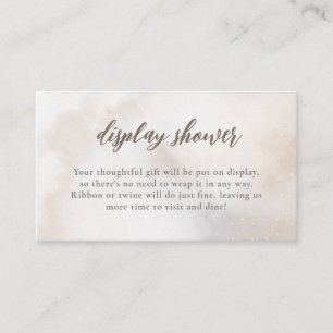 Wasserfarbe auf Cloud 9 Display-Dusche Begleitkarte