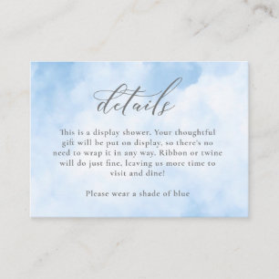 Wasserfarbe auf Wolke 9 Dusche Details Begleitkarte