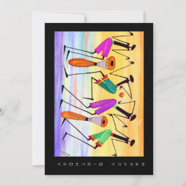 Wasserfarbe, Ausdruck des Glücks zum Geburtstag Karte