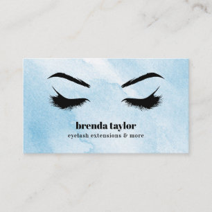 Wasserfarbe Azure Chic Eyelash Browbar beruflich Visitenkarte