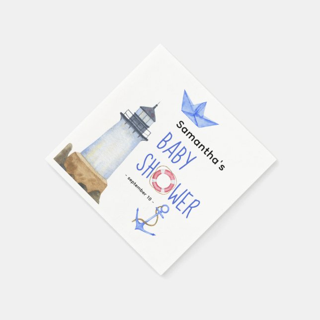 Wasserfarbe - Babydusche Serviette (Ecke)