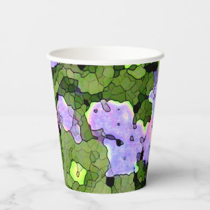 Wasserfarbe Batik Hydrangeas Pappbecher