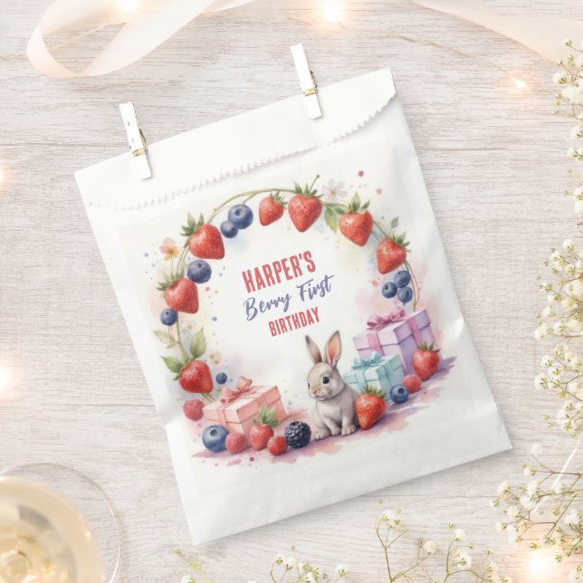 Wasserfarbe Berry Erstgeburt Sonne und Geschenke Geschenktütchen (Ausgeschnitten)