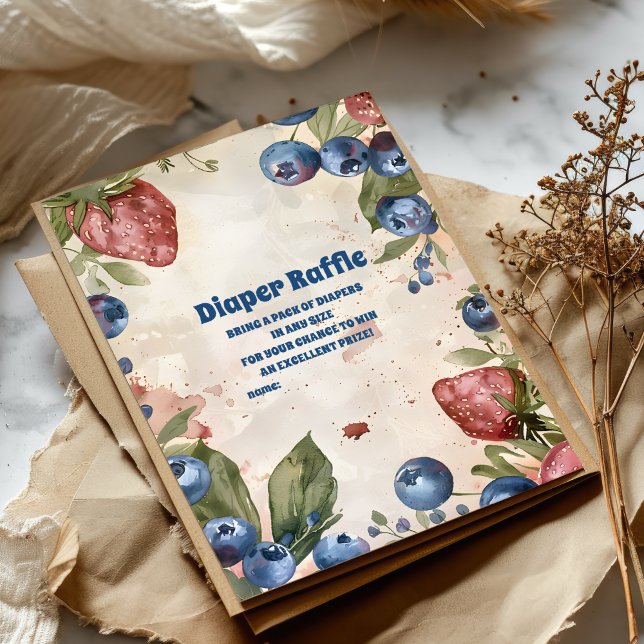 Wasserfarbe Berry Sweet Baby Duschvorrichtung Diap Begleitkarte (Von Creator hochgeladen)