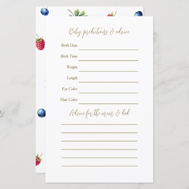 Wasserfarbe Berry Sweet Baby Shooting Game (Vorne/Hinten)