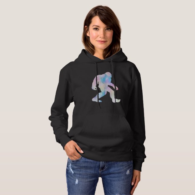 Wasserfarbe Bigfoot Hoodie (Vorne ganz)