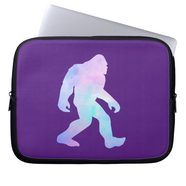 Wasserfarbe Bigfoot Laptopschutzhülle (Vorderseite)