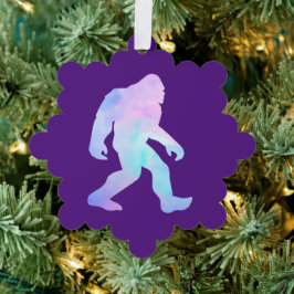 Wasserfarbe Bigfoot Ornament Karte