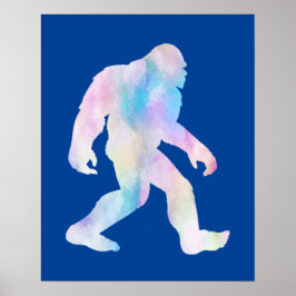 Wasserfarbe Bigfoot Poster