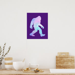 Wasserfarbe Bigfoot Poster