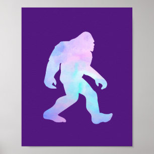 Wasserfarbe Bigfoot Poster
