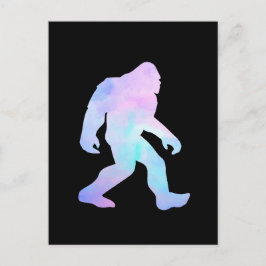 Wasserfarbe Bigfoot Postkarte