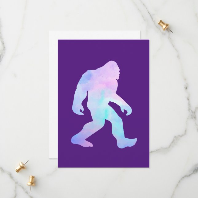 Wasserfarbe Bigfoot Save The Date (Vorderseite/Rückseite Beispiel)