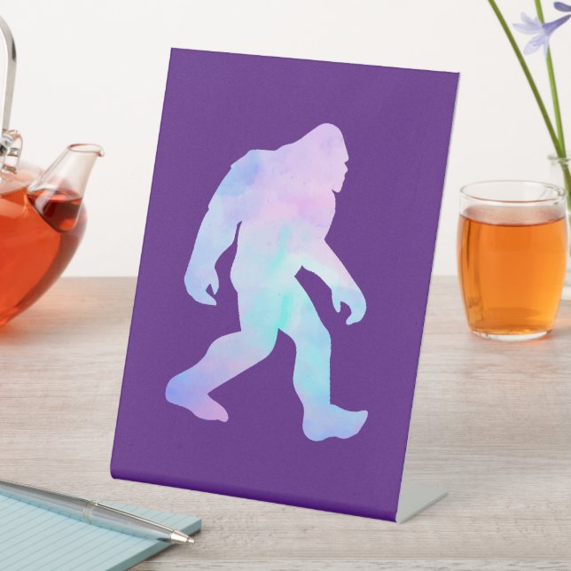 Wasserfarbe Bigfoot Sockelschild (In Situ)