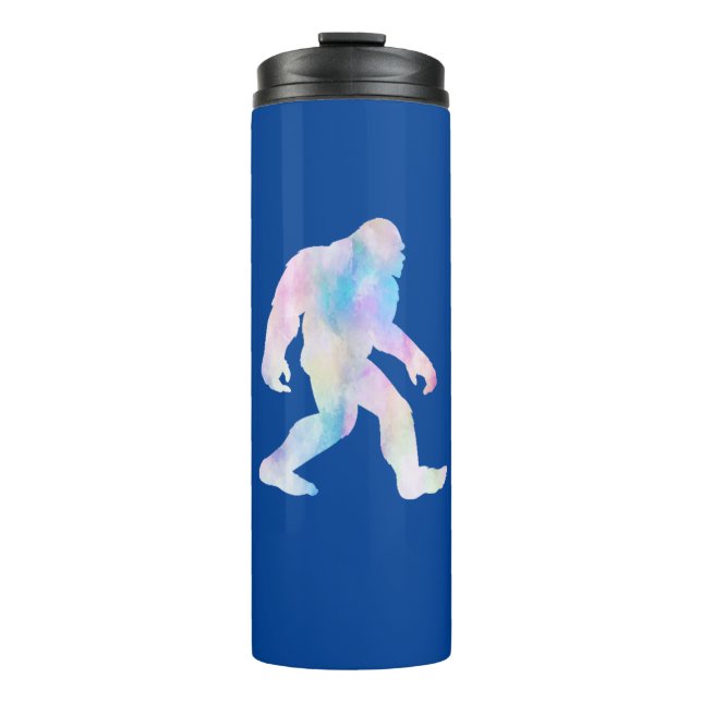 Wasserfarbe Bigfoot Thermosbecher (Vorderseite)
