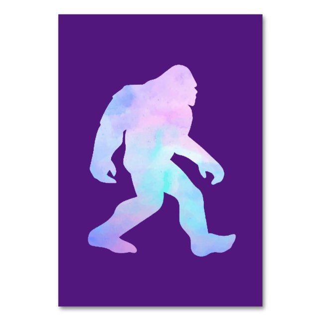 Wasserfarbe Bigfoot Tischnummer (Vorderseite)